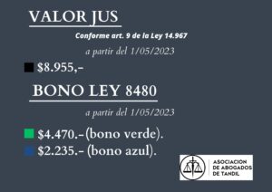 JUS ARANCELARIO Y BONO LEY 8480